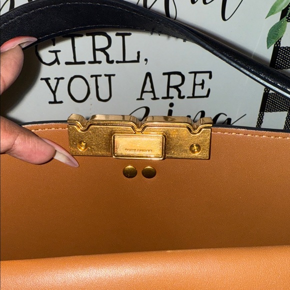 Tory Burch Black Satchel with Gold Accents - Picture 5 of 10